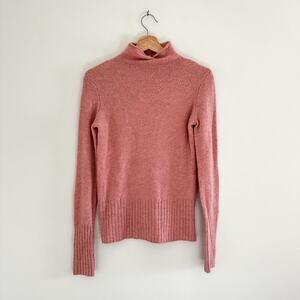 Madewell Inland Merino Wool Blend Turtleneck Sweater Pink